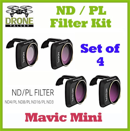 PeleusTech 4Pcs ND8/PL ND16/PL ND32/PL ND64/PL Camera Lens Filters for DJI Mavic Mini Drone