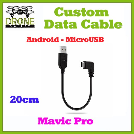 Mavic Pro - For Android - Custom Data Cable (20cm) - MicroUSB